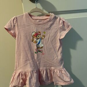 Polo Ralph Lauren Peplum Tennis Bear Shirt 24m